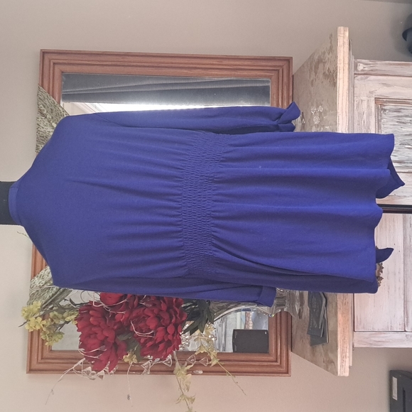 Style & Co Large Sweater Wrap in Royal Blue - Picture 3 of 4